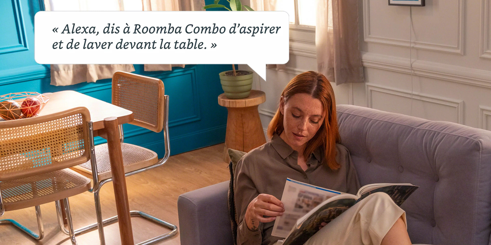 Bulle de dialogue indiquant au Roomba Combo® où aspirer