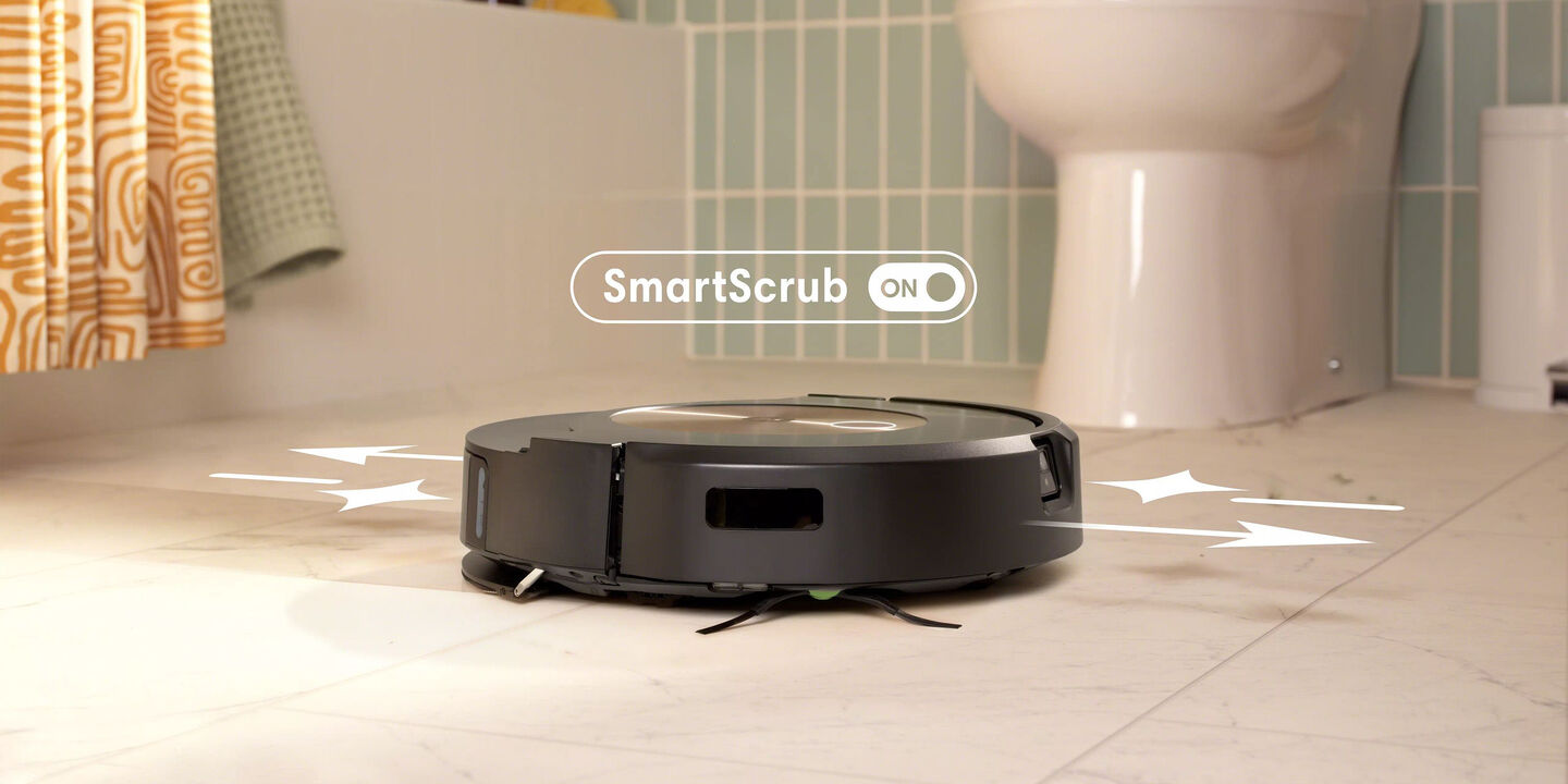 SmartScrub friega hacia delante y hacia atrás con un barrido 2 veces más profundo*