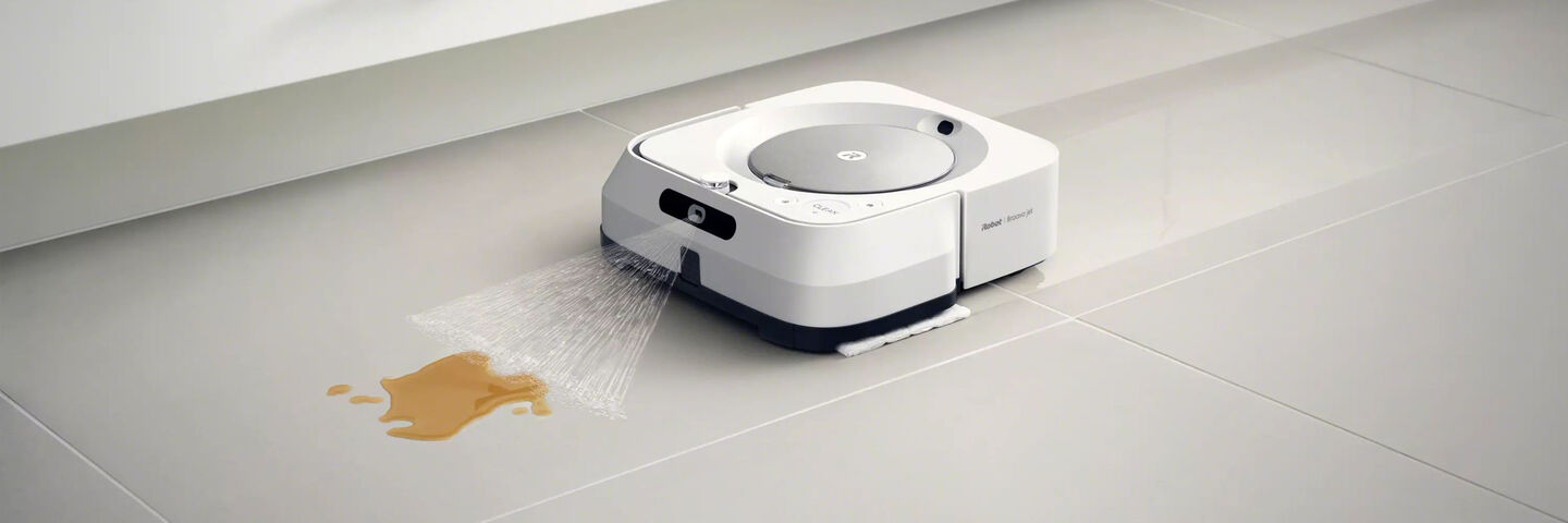 m6 Braava branco a limpar líquido do chão
