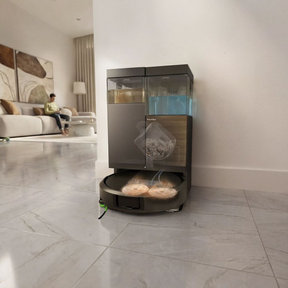 All-in-one dock that washes, dries, dispense and empties - for up to 3 months of hands-free cleaning.