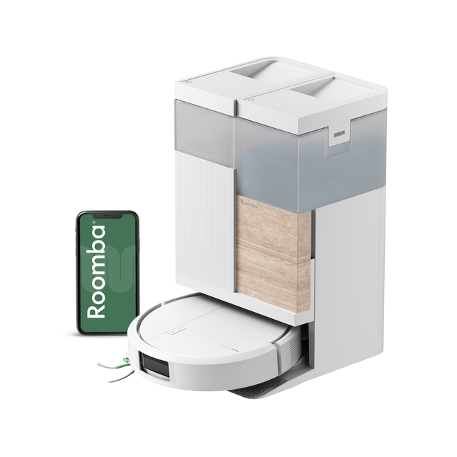Robot Roomba&reg; Plus&nbsp;575 Combo + base AutoWash&trade; - Blanc