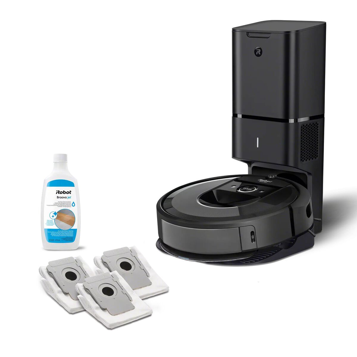 Roomba Combo® i8+ Saug- und Wischroboter + Staubsaugerbeutel 3er-Pack + Hartböden-Reinigungslösung, , large image number 0