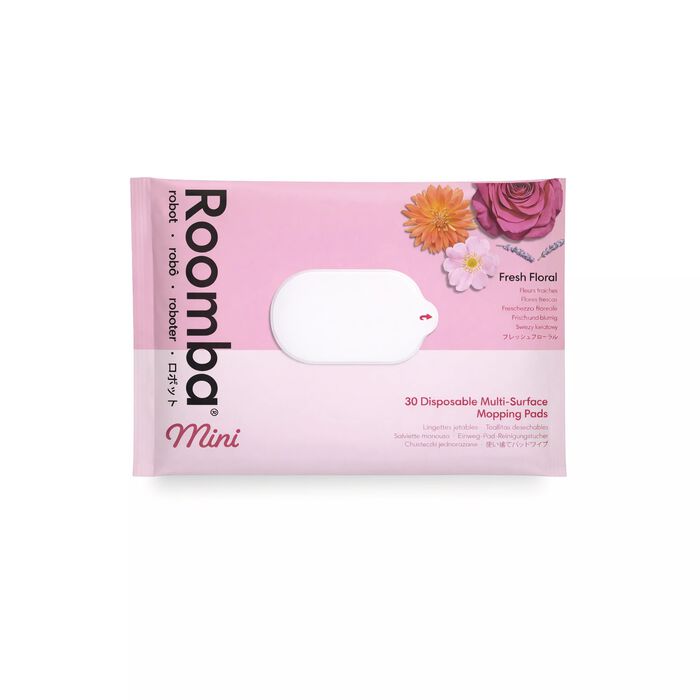 Disposable Multi-Surface Mopping Pads for Roomba&reg; Mini Robots, 1 pack/30-Pads, Fresh Floral, , large image number 0